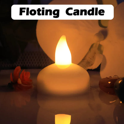 Led Floating Smokeless Candles (12 Pc) - Zidbik