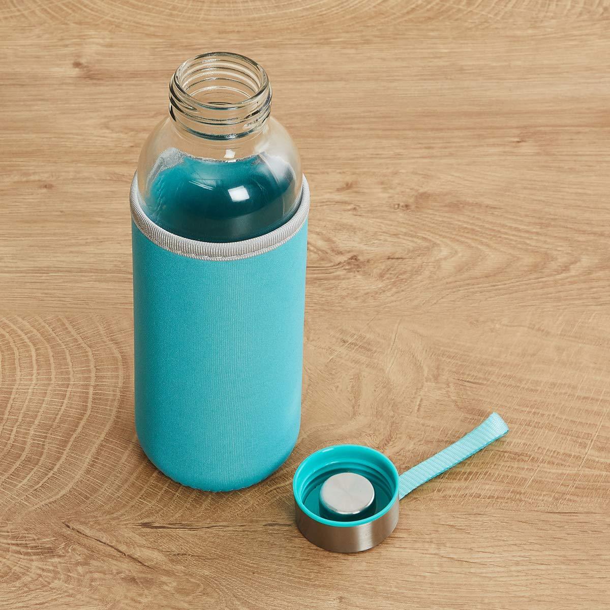 1199 Glass Water Bottle (500 Ml) With Cover - Zidbik