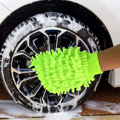 Microfiber Car Wash Glove Mitt For Carbikehome Surface - Zidbik