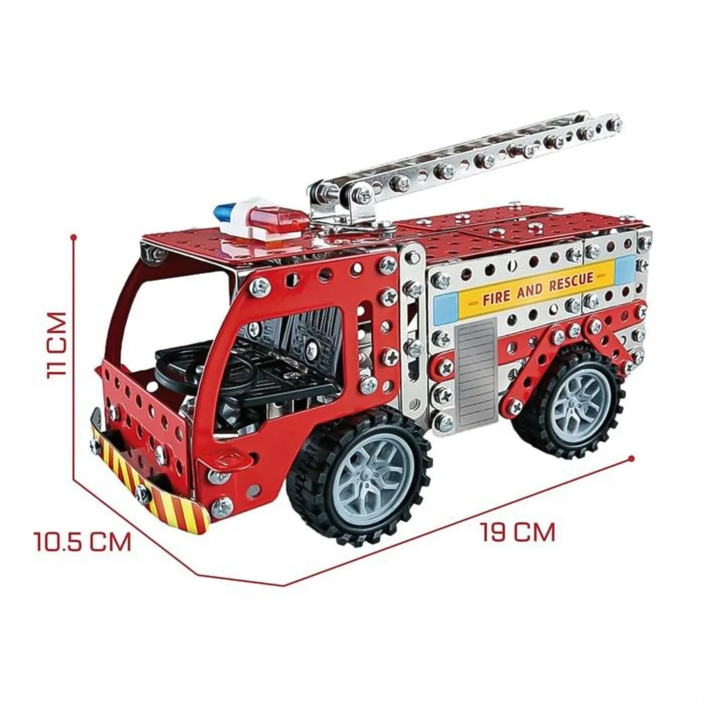 Metal Diy Fire Truck Building Blocks For Kids (Fire Truck 292pcs Of Truck Tool 1 Set) - Zidbik