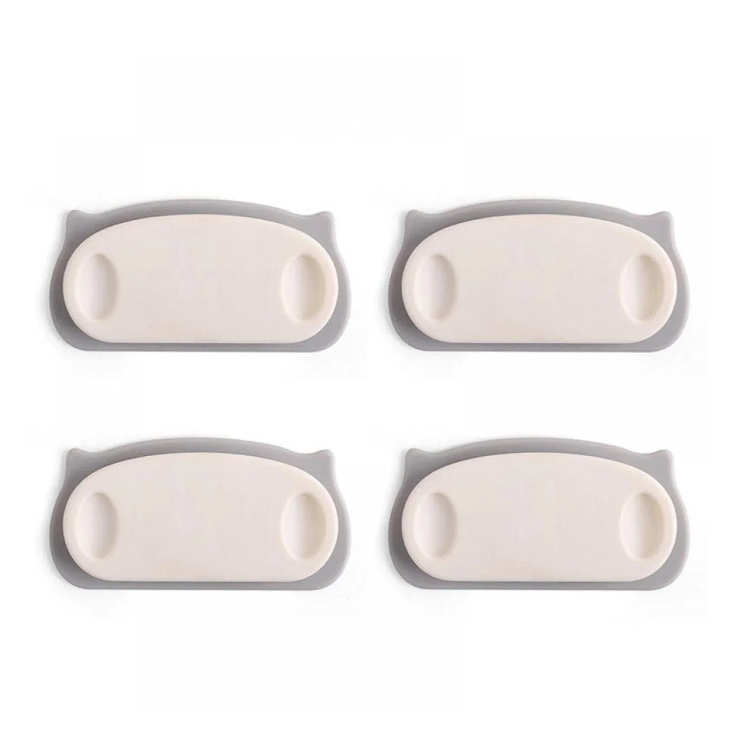 Pig Plug Wire Organizer Cable Holder Clips With Self-adhesive Pad (4 Pcs Set) - Zidbik