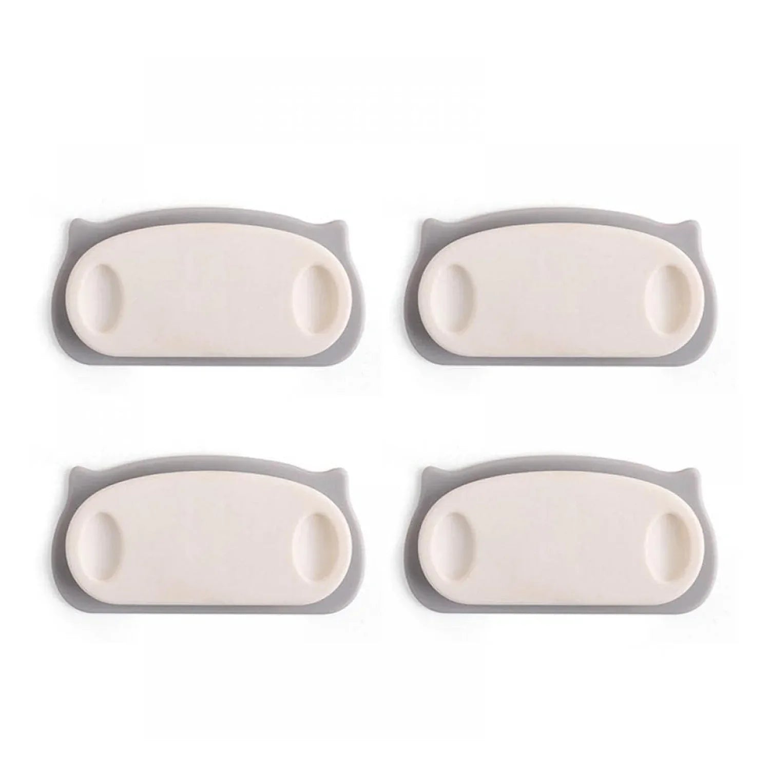 Pig Plug Wire Organizer Cable Holder Clips With Self-adhesive Pad (4 Pcs Set) - Zidbik