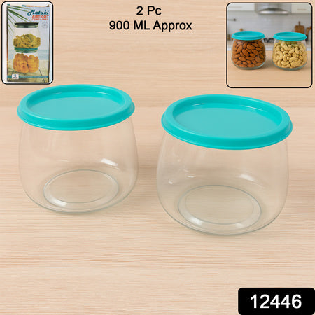 Airtight Storage Containers Set  Approx 900ml (2 Pc) - Zidbik