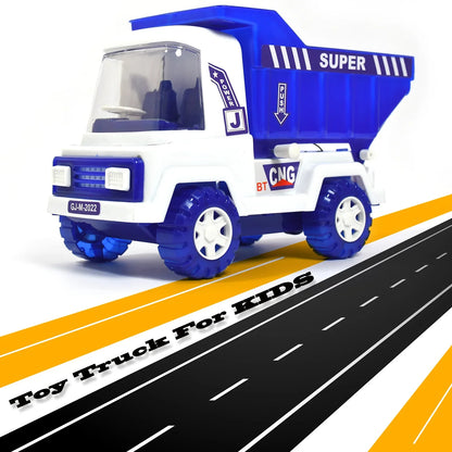 4485 Big Size Friction Powered Dumper Toy Truck For Kids. With Opening Container Feature. Strong Durable Plastic Material. Indoor Outdoor Play. Miniature Scaled Models Truck - Zidbik
