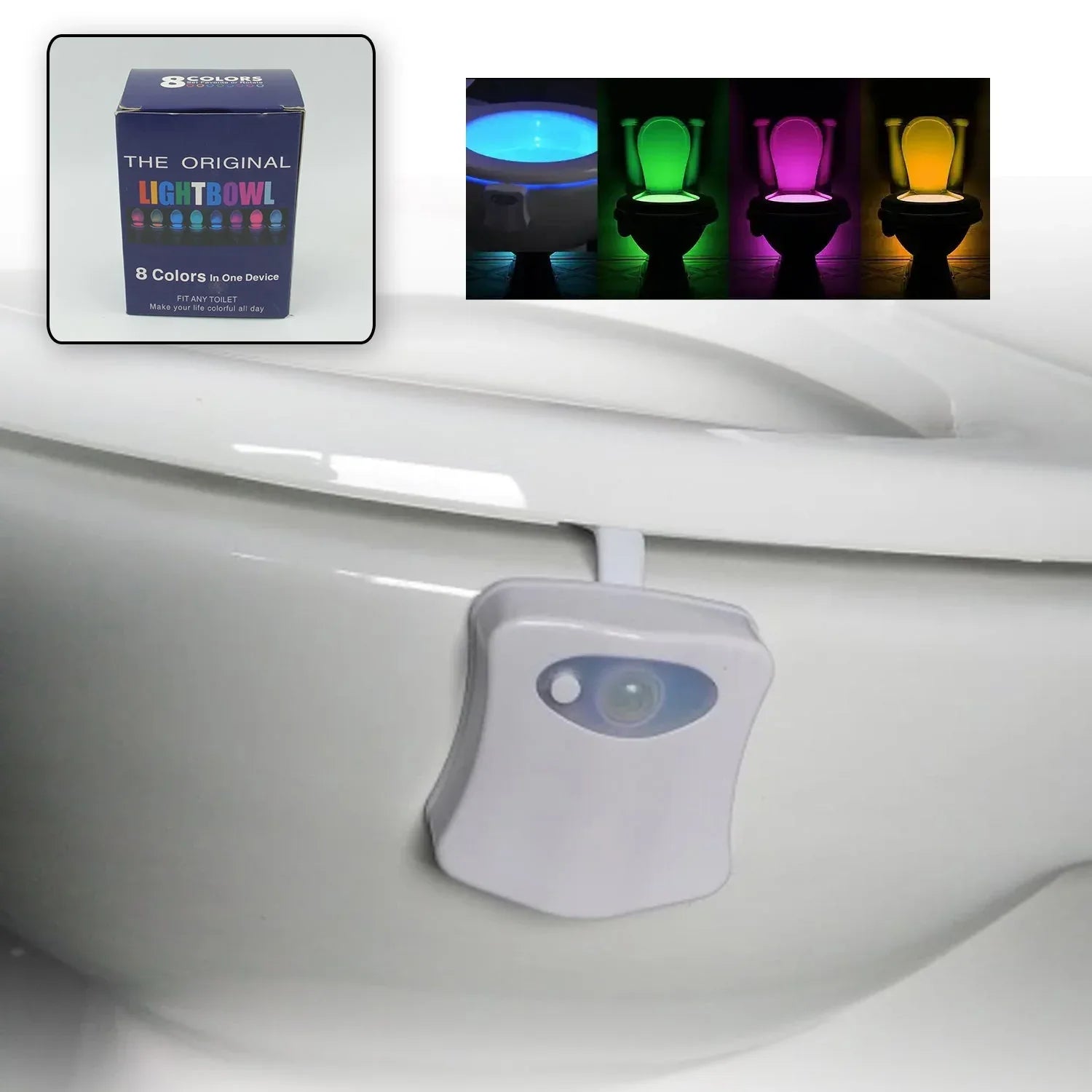 Toilet Light Led Toilet Bowl Light Toilet Cover Lamp (1 Pc Battery Not Included) - Zidbik