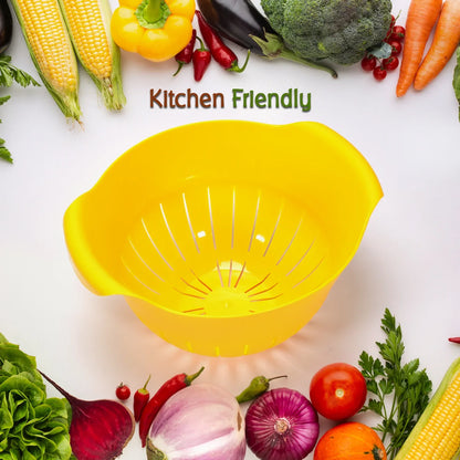 2312 Plastic Fruits Vegetable Noodles Pasta Washing Bowl Strainer - Zidbik