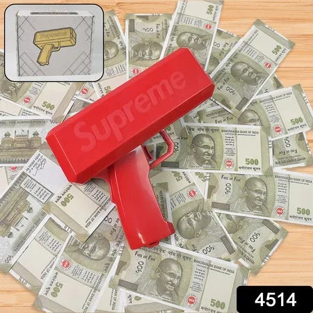 4514 Money Gun Shooter Cash Spray Gun Make It Rain Toy Gun Cash Cannon Money Gun Great Fun For Party Games Wedding Birthday - Zidbik