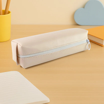 Slim Pu Leather Pencil Pouch - (1 Pc) - Zidbik