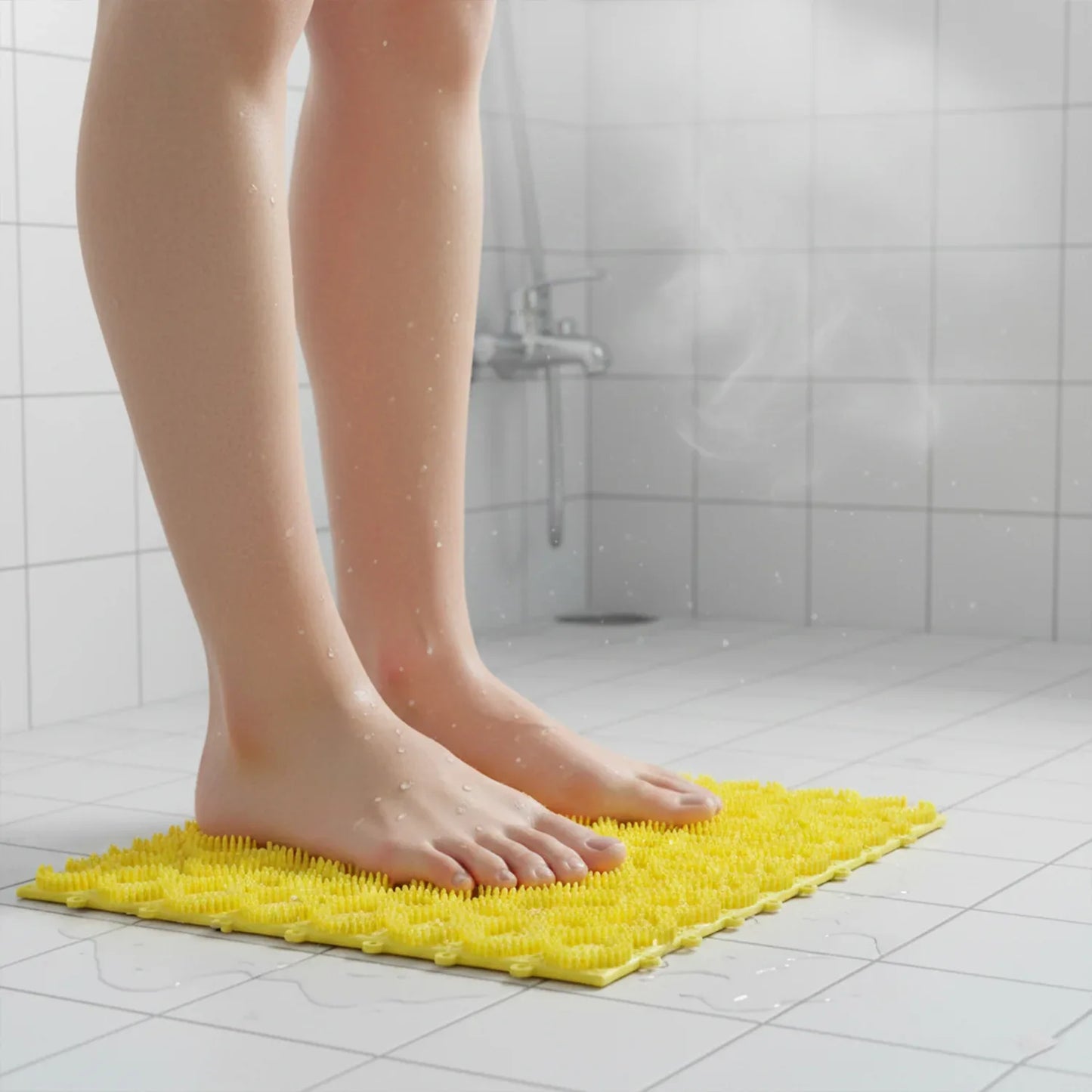 Multipurpose Anti-slip Bathroom Massage Mat With Suction Cups (33 21 Cm) - Zidbik