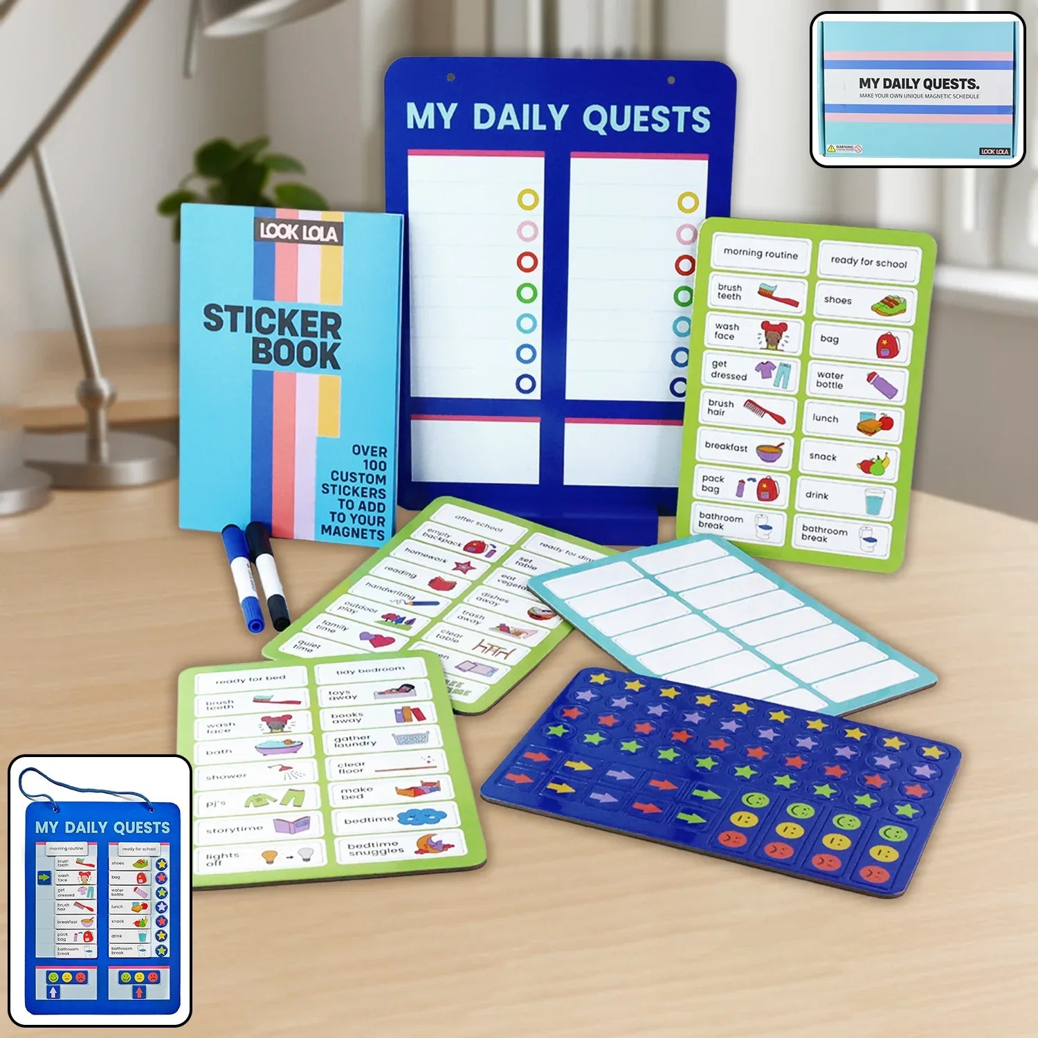 Magnetic Board Sticker Book Activity Cards (1 Set) - Zidbik