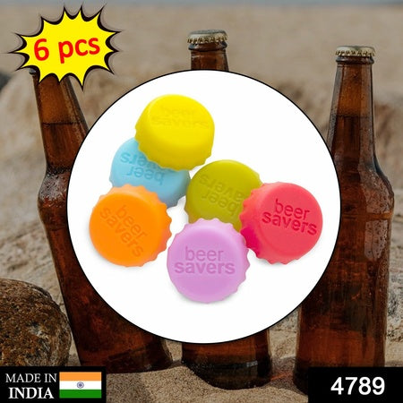 4789 Beer Savers Caps 6pc Used In Soda And Cold-drink Bottles For Covering Bottle Mouth. - Zidbik