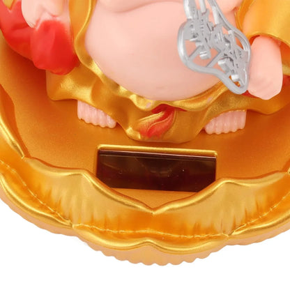 Solar Power Moving Buddha Car Ornament (1 Pc) - Zidbik