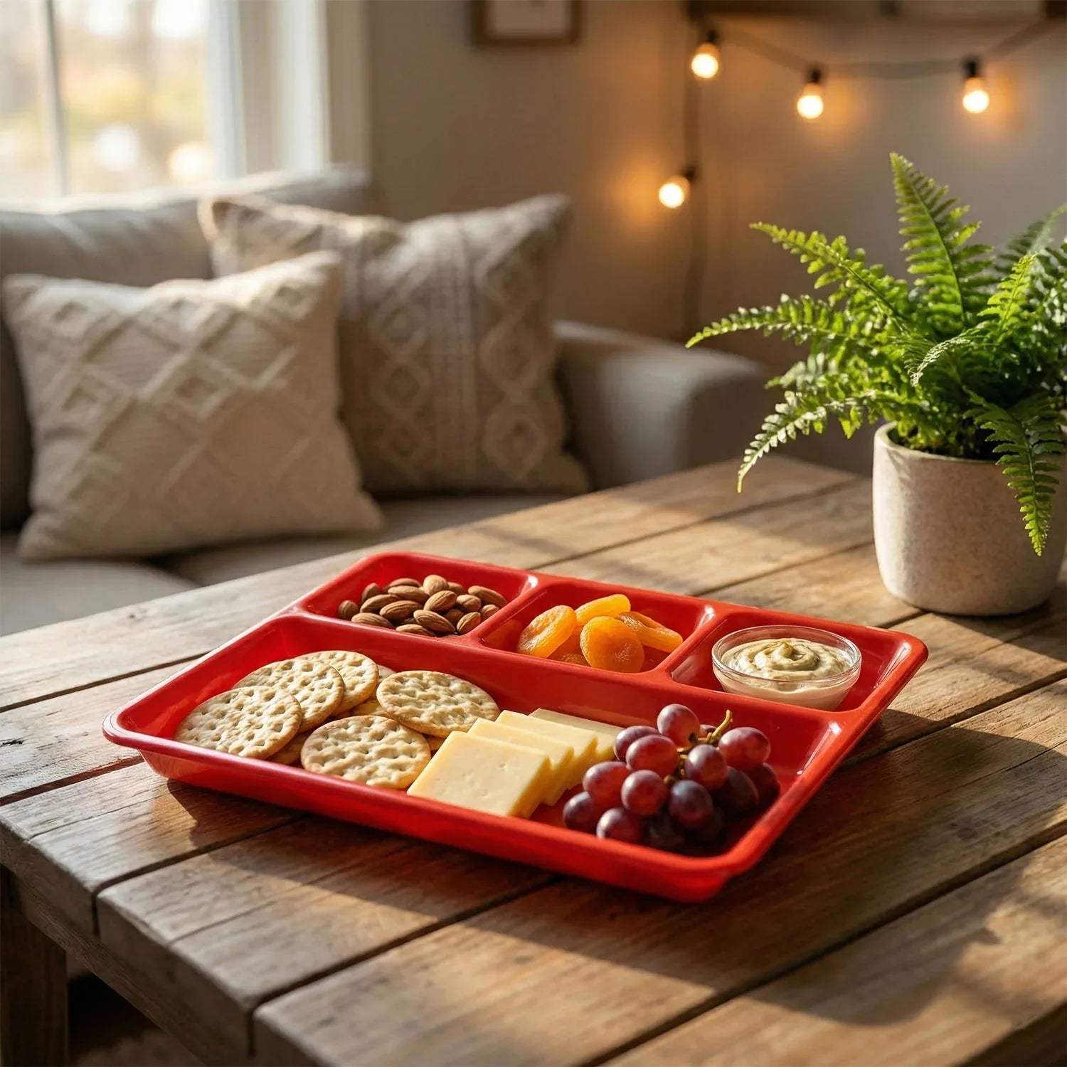 32 25 Cm Multipurpose Compartment Serving Tray (1 Pc) - Zidbik