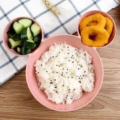 5624 Mickey Mouse Shape Plates For Kids Bpa Free  Unbreakable Childrens Food Plate Kids Bowl Fruit Plate Baby Cartoon Bowl Plate Tableware (1 Pc) - Zidbik