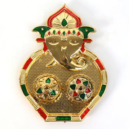 Ganesh Design Decorative Kumkum Box - (1 Pc) - Zidbik