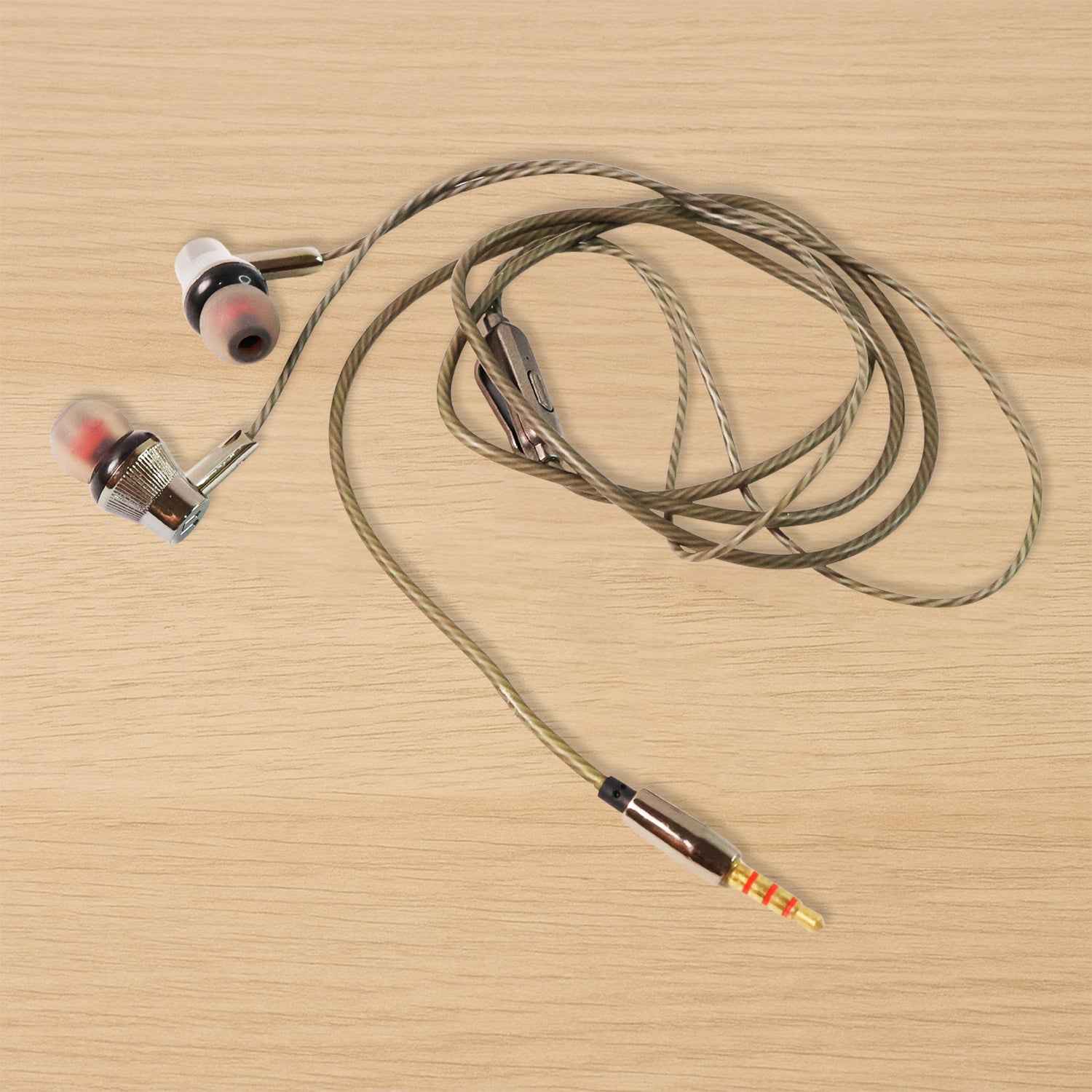 Premium Wired Earphones With Mic - (1 Pc)