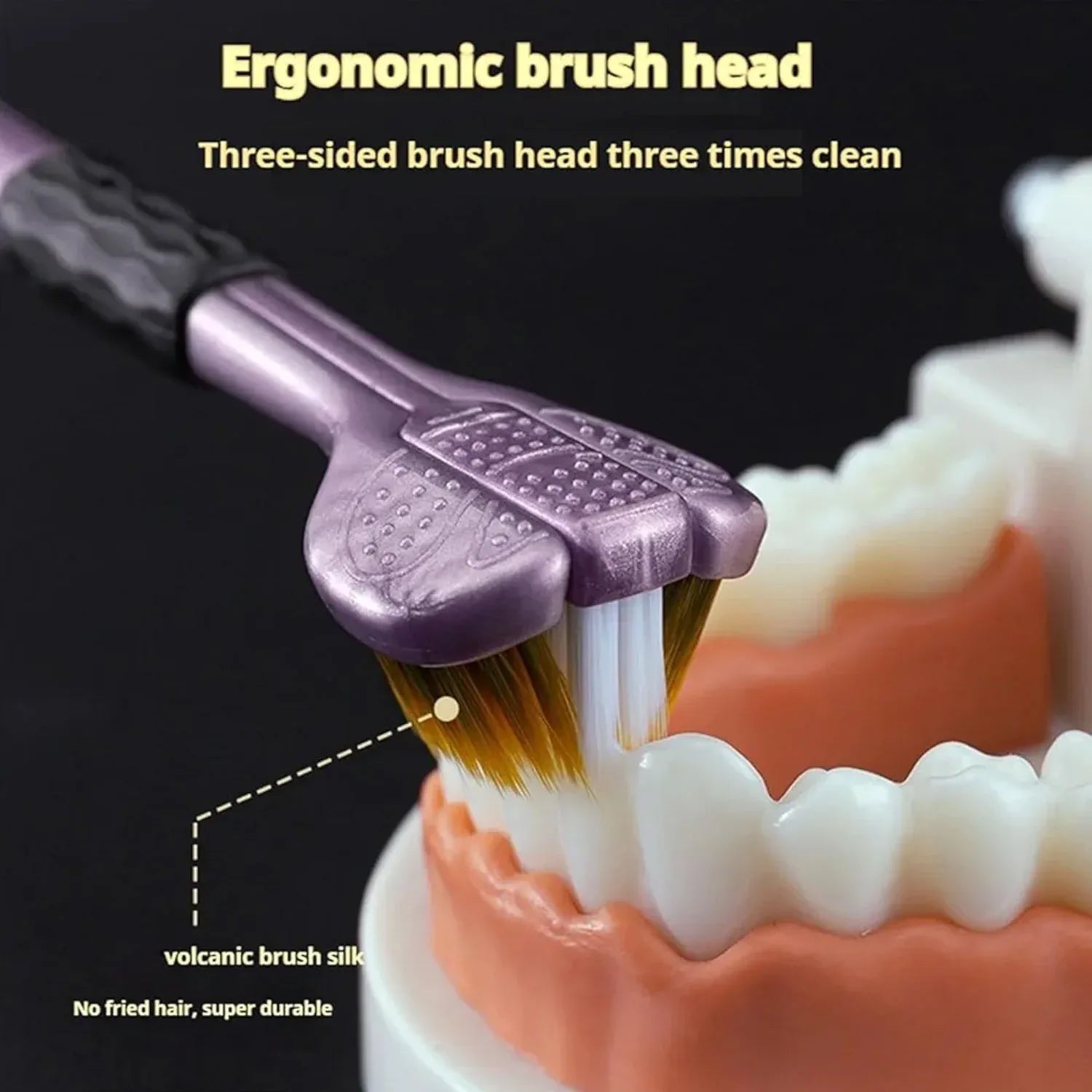 3 Sided Toothbrush Soft Bristle Toothbrush (2 Pc Set) - Zidbik
