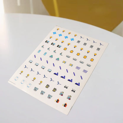 Smart Switch Icon Sticker Sheet (1 Sheet 88 Icons) - Zidbik