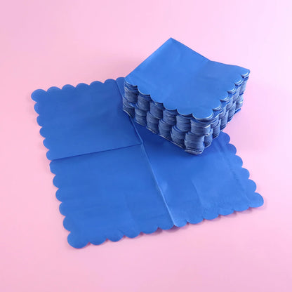 Royal Scalloped Disposable Paper Napkins (23 X 23 Cm Approx 120 Pc) - Zidbik