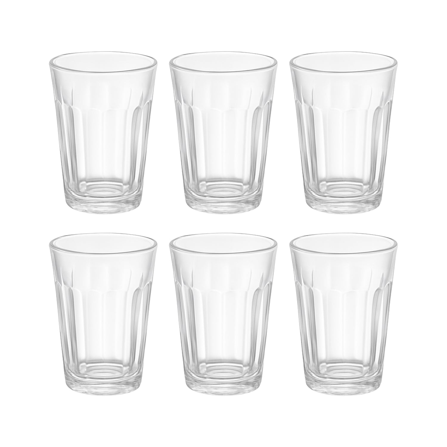 Supermom Plastic Chai Pyali Transparent Tea Glass Set (130ml  6 Pc) - Zidbik