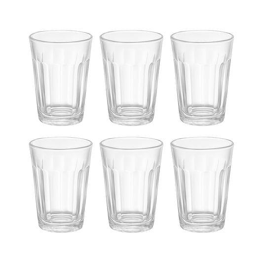 Supermom Plastic Chai Pyali Transparent Tea Glass Set (130ml  6 Pc) - Zidbik