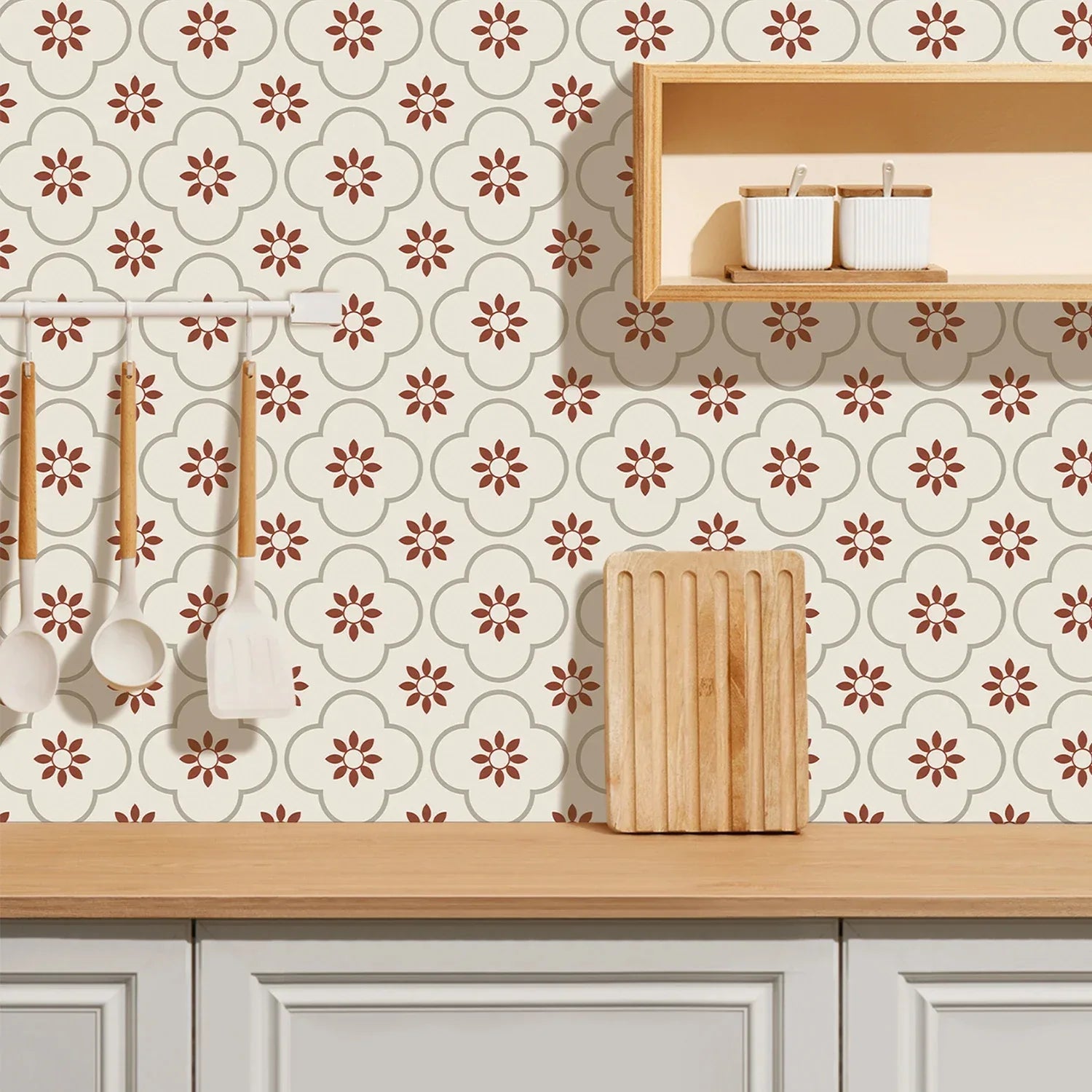 Peel And Stick Floor Tiles Kitchen Bathroom Backsplash Sticker Detachable Waterproof Diy Tile Stickers For Wall Decoration Tiles Home Decoration (8x8 Inch 10 Pcs Set) - Zidbik