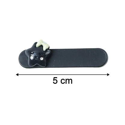 Cute Cat Design Premium Matte Finish Hair Clips (4 Pc) - Zidbik