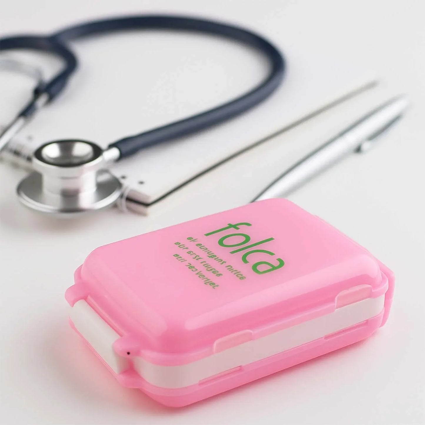 Portable Pink Dual-sided Pill Organizer Box (1 Pc) - Zidbik