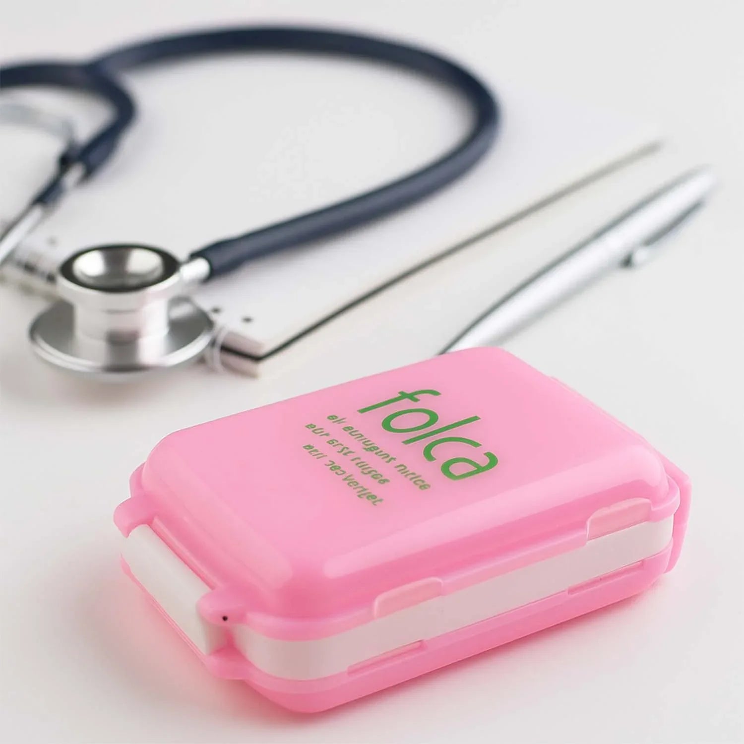 Portable Pink Dual-sided Pill Organizer Box (1 Pc) - Zidbik