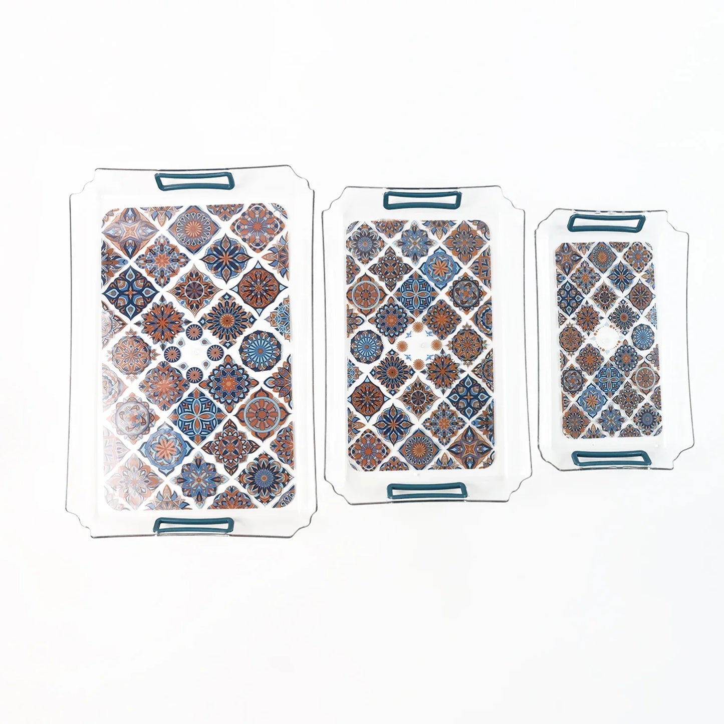Supermom 3-piece Multipurpose Serving Tray - (3 Pc Set) - Zidbik