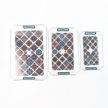 Supermom 3-piece Multipurpose Serving Tray - (3 Pc Set) - Zidbik