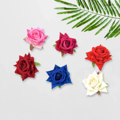 Colourful Flowing Flower Hair Pin (12 Pcs Set Mix Color) - Zidbik
