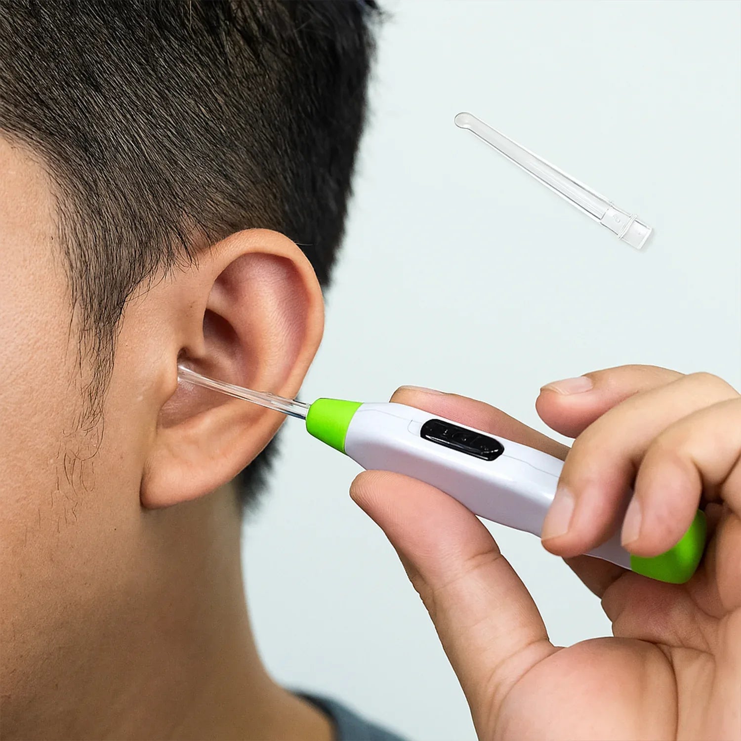 5-in-1 Led Flashlight Earpick With Interchangeable Transparent Ear Wax Removal Heads - Zidbik
