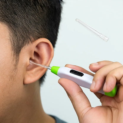 5-in-1 Led Flashlight Earpick With Interchangeable Transparent Ear Wax Removal Heads - Zidbik