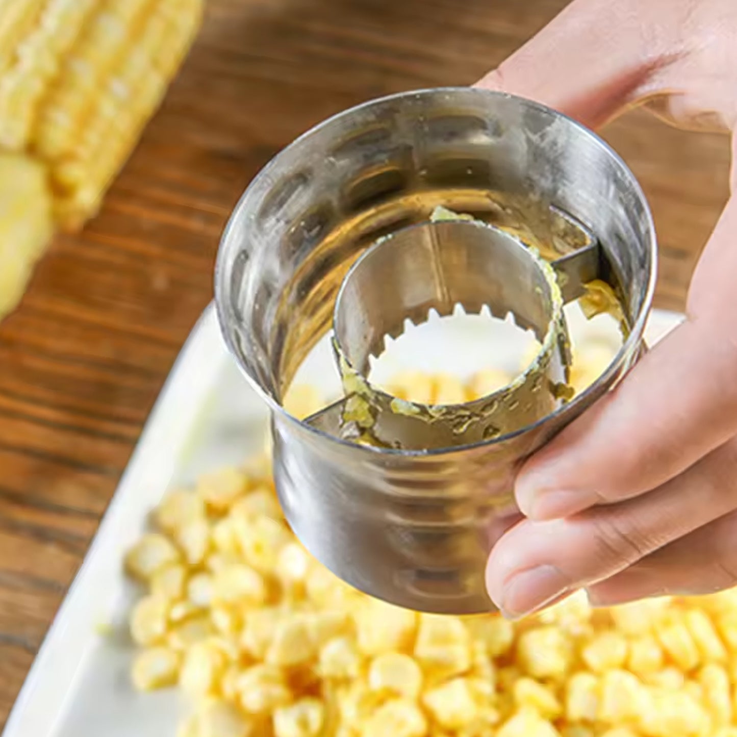 Corn Cutter Stainless Steel Stripping Kernels Remover (1 Pc) - Zidbik