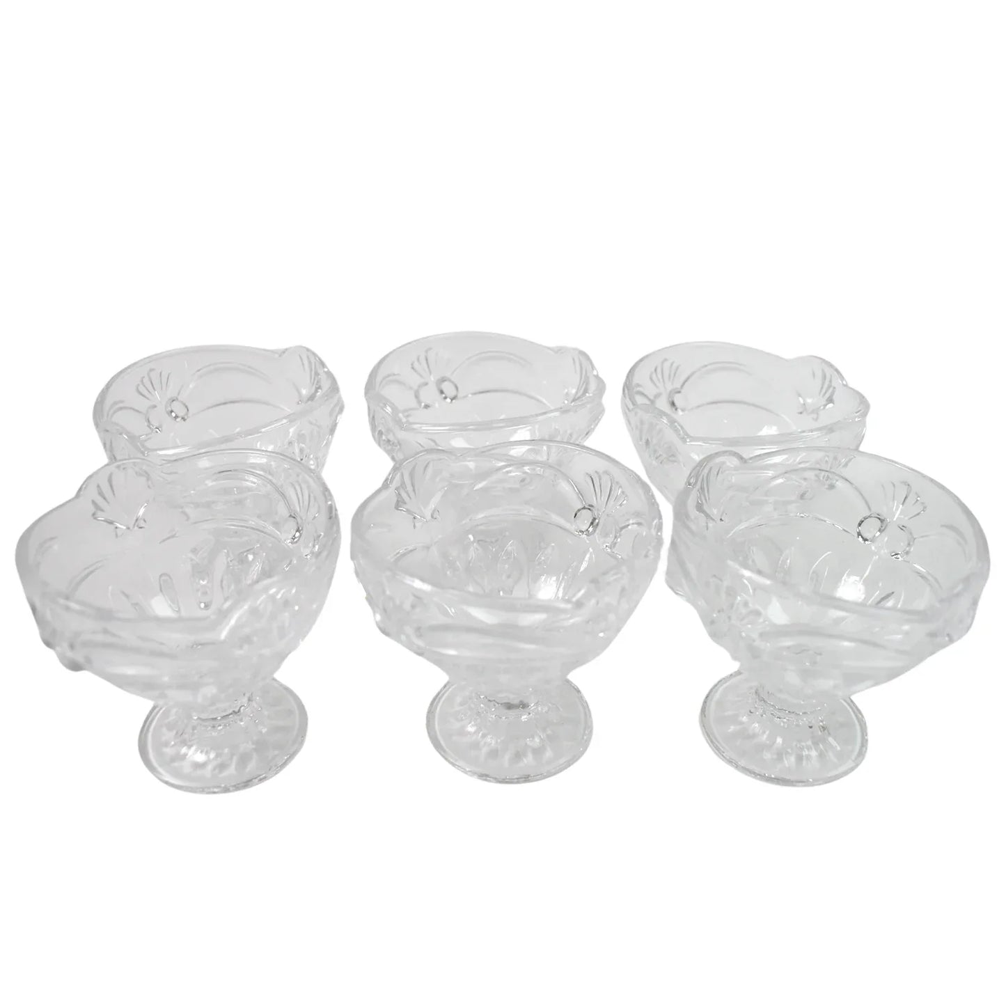 Glass Ice-cream Cup Set Home Kitchen Serving Or Dessert Cup (6 Pcs Set) - Zidbik