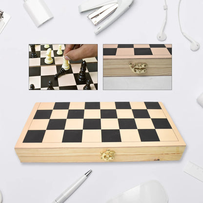 Folding Wooden Chess Board Set (30 30 Cm 1 Set) - Zidbik