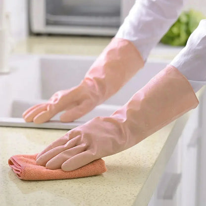 4855a Multipurpose Natural Gum Rubber Reusable Cleaning Gloves - Zidbik