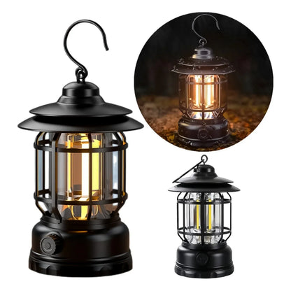 Led Camping Light Retro Style Lighting Battery Type-c Rechargeable (1 Pc) - Zidbik