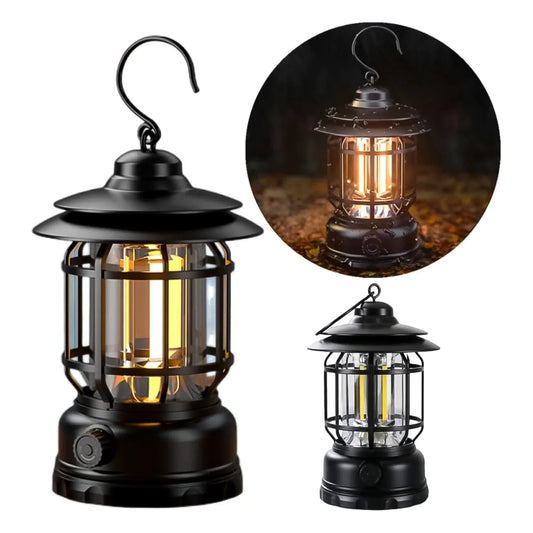 Led Camping Light Retro Style Lighting Battery Type-c Rechargeable (1 Pc) - Zidbik