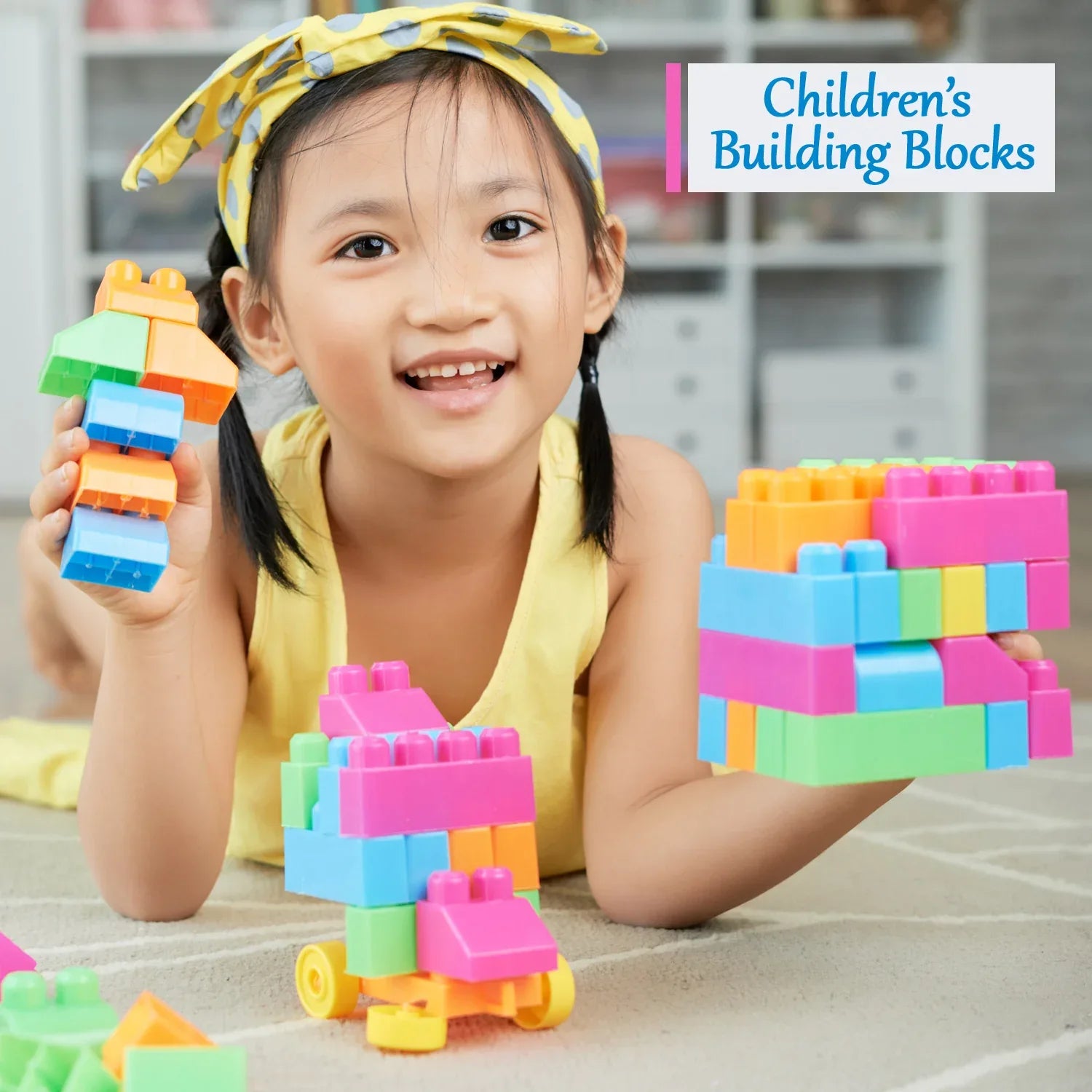 8094 Blocks Set For Kids Play Fun And Learning Blocks For Kids Games For Children Block Game Puzzles Set Boys Children (Multicolor 60 Bricks Blocks) - Zidbik