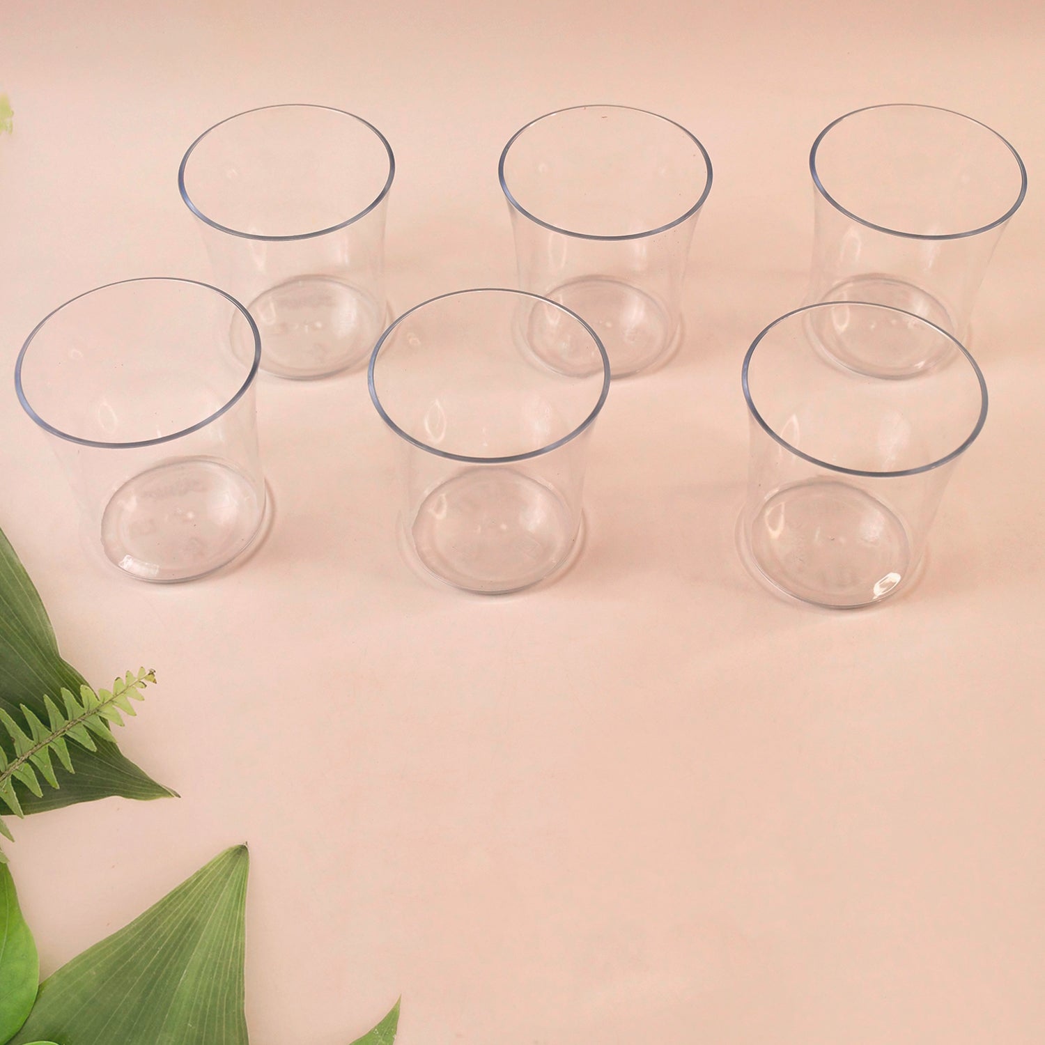 Apex Welcome Plastic Glass Set For Daily Use  Set Of 6 - Zidbik