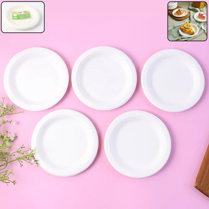 Freshee 6 Inch Round Compostable Bagasse Plate (10 Pcs Pack) - Zidbik