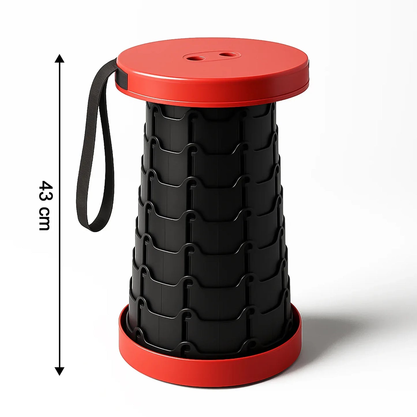 Adjustable Portable Telescopic Folding Stool (1 Pc) - Zidbik