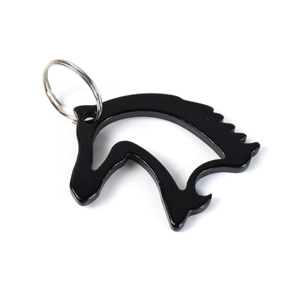 Metal Horse Face Shaped Keychain (1 Pc) - Zidbik