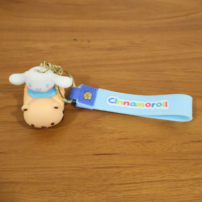 Cute Cartoon Dog Character Silicone Keychain (1 Pc) - Zidbik