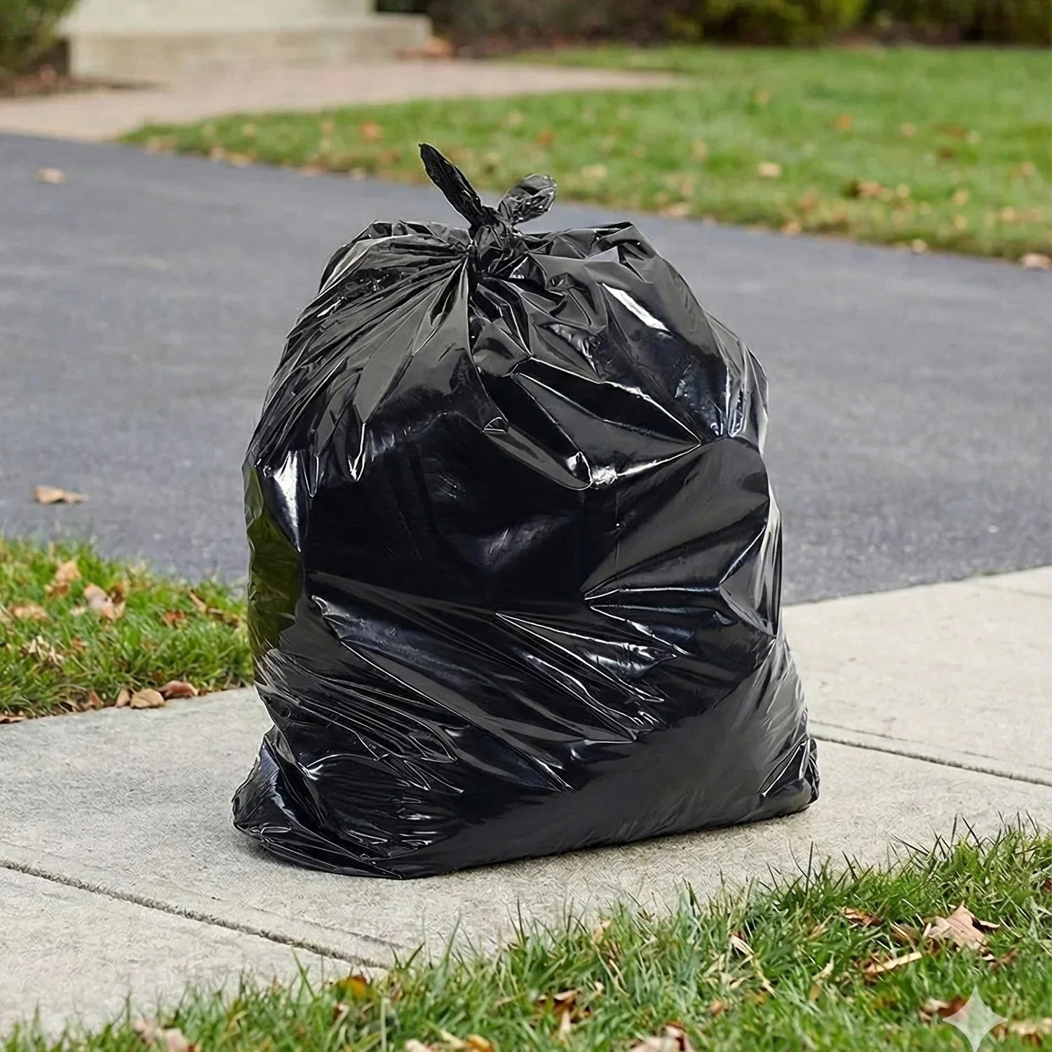 Heavy-duty Black Garbage Bag Roll For Home Commercial Waste Disposal (1 Roll) - Zidbik
