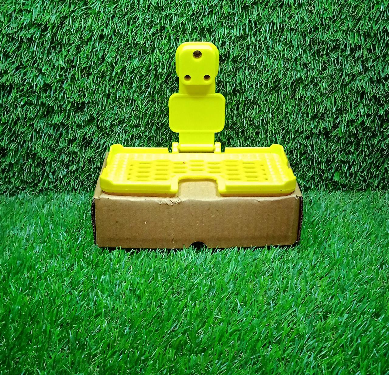 6498 Multi-purpose Wall Holder Stand For Charging Mobile Just Fit In Socket And Hang (Yellow) - Zidbik