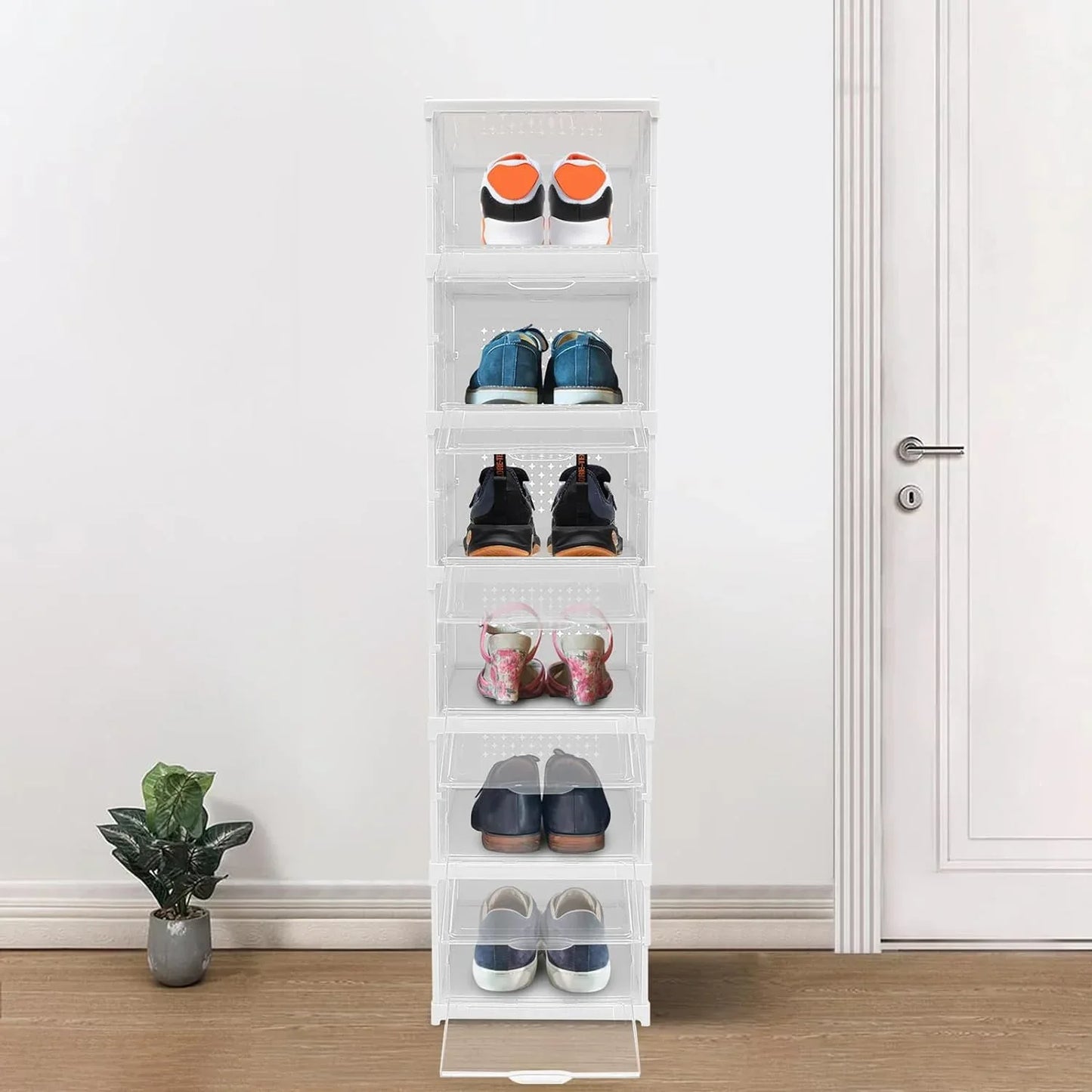 Stackable Multifunctional Storage For Clothes Foldable Drawer Shelf Basket Utility Cart Rack Storage Organizer Cart For Kitchen Pantry Closet Bedroom Bathroom Laundry (6 Layer 1 Pc) - Zidbik
