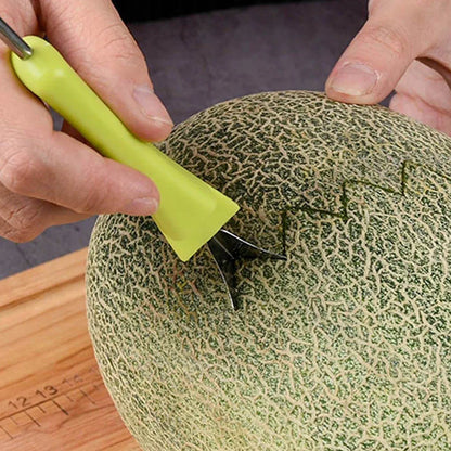 2606 4 In 1 Stainless Steel Melon Baller Seed Remover Sorbet Dessert Ball Spoon Fruit Digging Spoon Double Sided Fruit Scooper Watermelon Baller Scoop - Zidbik